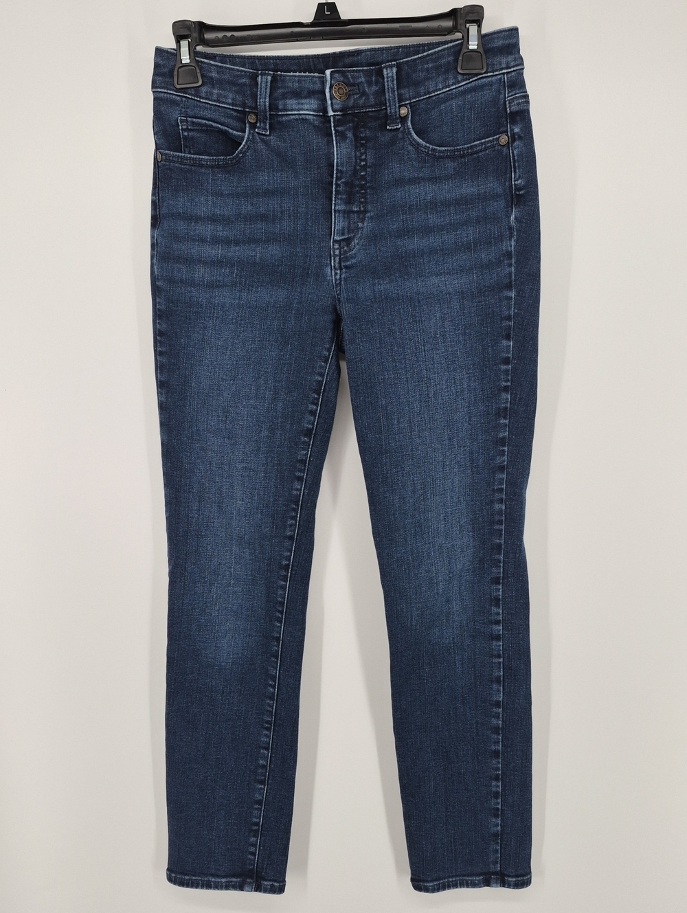 Talbots Flawless High Waist Straight leg Jeans Women's size 2P Stretch Dark Wash